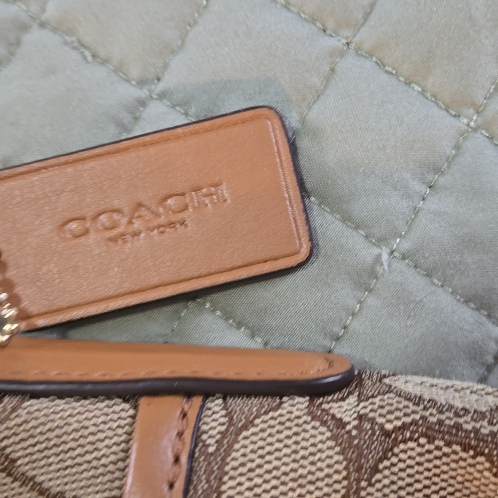Coach File Brown and Purple Signature Crossbody Bag - Picture 8 of 13